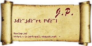 Jójárt Pál névjegykártya