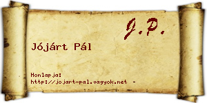 Jójárt Pál névjegykártya